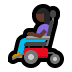 👩🏿‍🦼 woman in motorized wheelchair: dark skin tone display on Windows